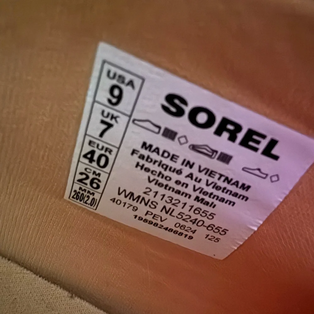 Sorrel Women's rain boots, pink and yellow, size 9 - Picture 7 of 7